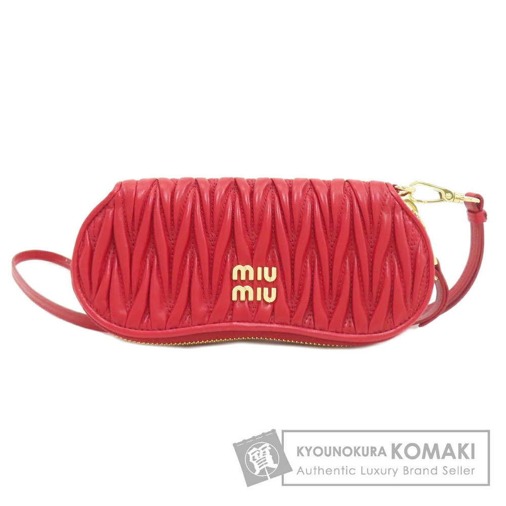 Miu Miu Matelasse Accessory Pouch Clutch Leather